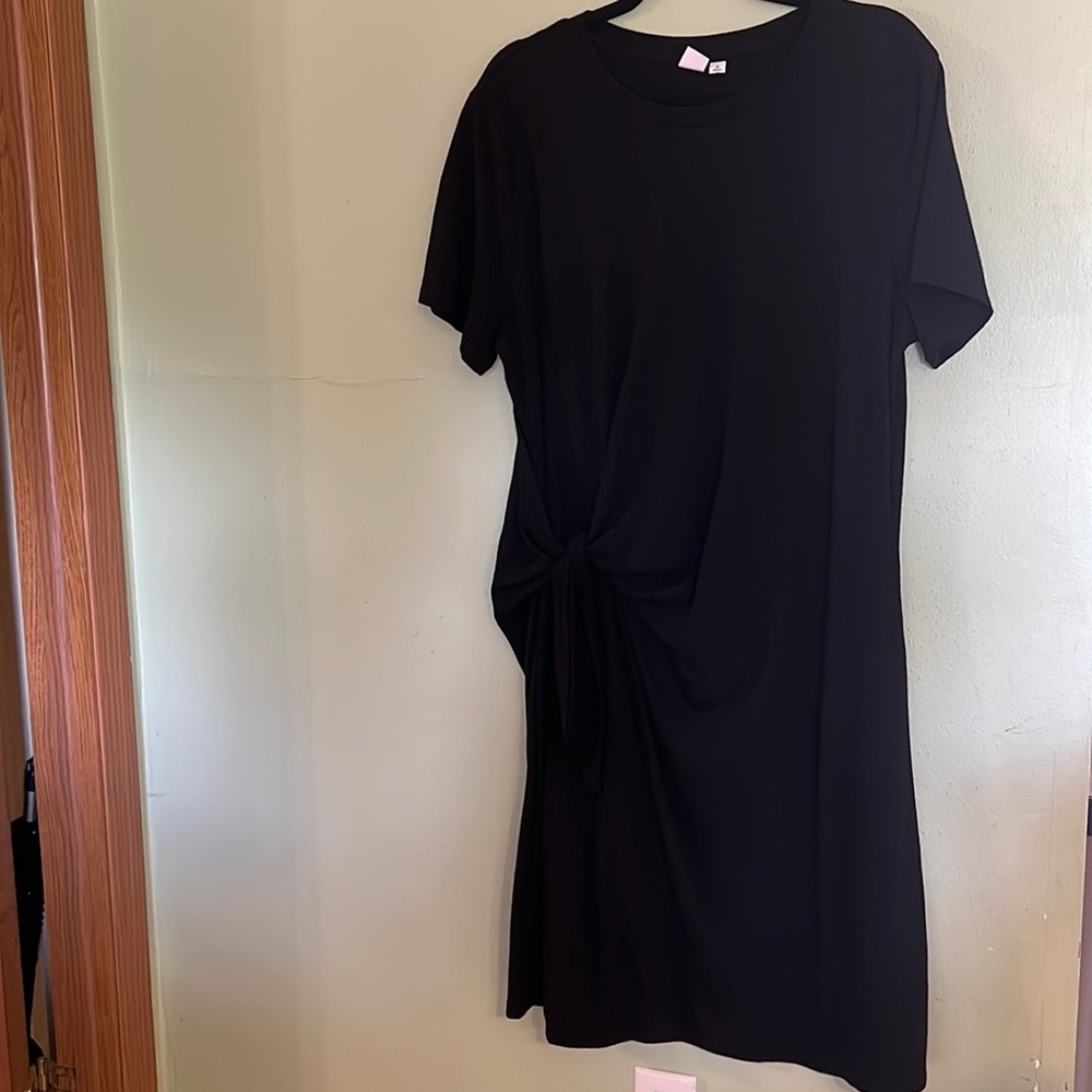 🌟Gap T-Shirt Faux Wrap Dress with Adjustable Tie, Size XL
